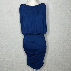 M.S.S.P Max Studio Speciality Product | Deep Blue Sleeveless Bodycon Dre…